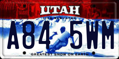 UT license plate A845WM