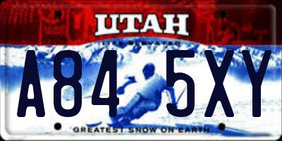 UT license plate A845XY
