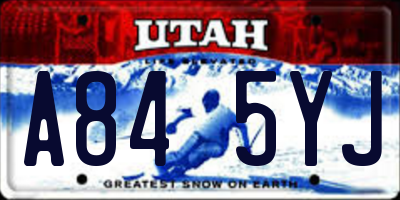 UT license plate A845YJ