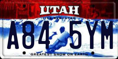 UT license plate A845YM