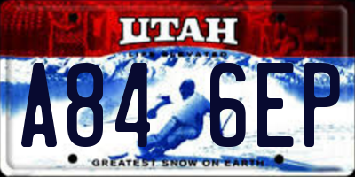 UT license plate A846EP