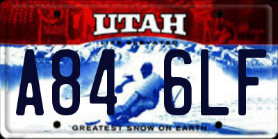 UT license plate A846LF
