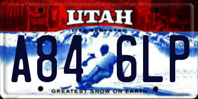 UT license plate A846LP