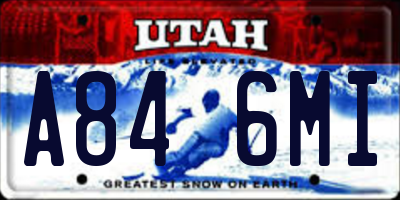 UT license plate A846MI