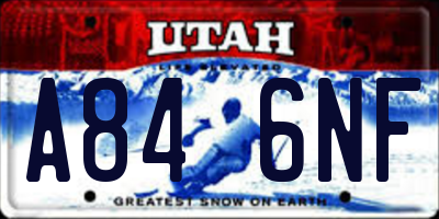 UT license plate A846NF