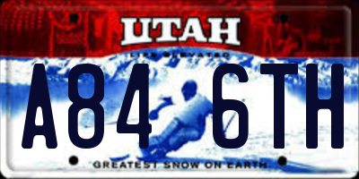 UT license plate A846TH
