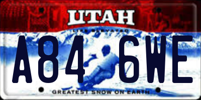 UT license plate A846WE