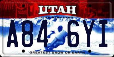UT license plate A846YI