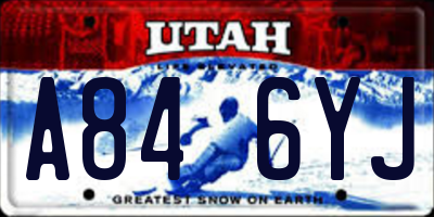 UT license plate A846YJ