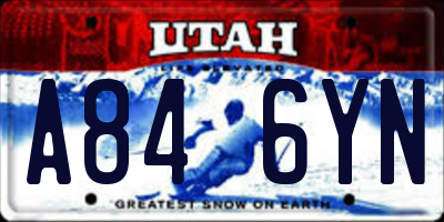 UT license plate A846YN