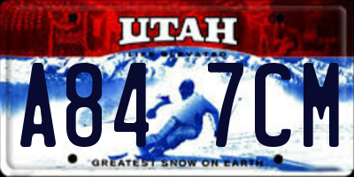 UT license plate A847CM