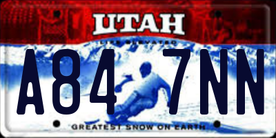 UT license plate A847NN
