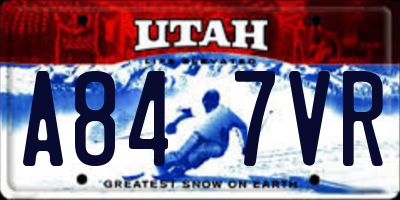 UT license plate A847VR