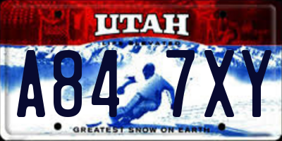 UT license plate A847XY