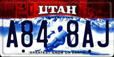 UT license plate A848AJ