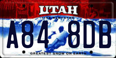 UT license plate A848DB
