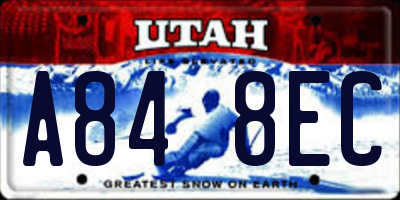 UT license plate A848EC