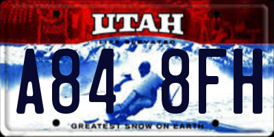 UT license plate A848FH