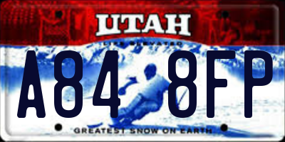 UT license plate A848FP