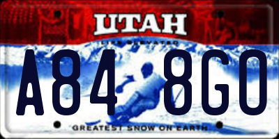 UT license plate A848GO