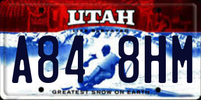 UT license plate A848HM