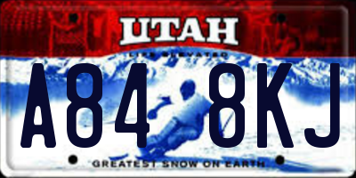 UT license plate A848KJ