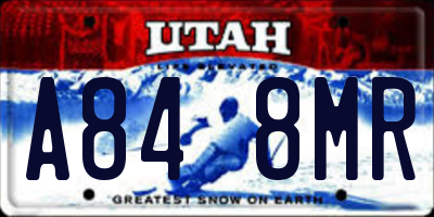 UT license plate A848MR