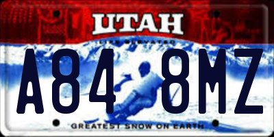 UT license plate A848MZ