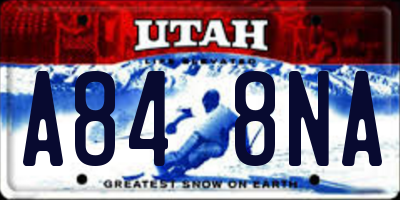 UT license plate A848NA
