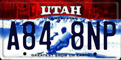 UT license plate A848NP