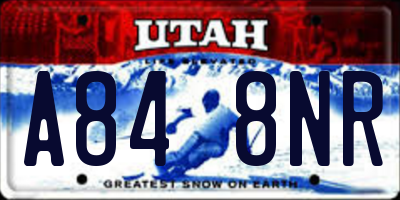 UT license plate A848NR