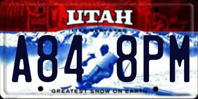 UT license plate A848PM