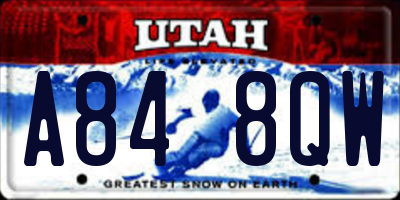 UT license plate A848QW