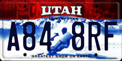 UT license plate A848RF