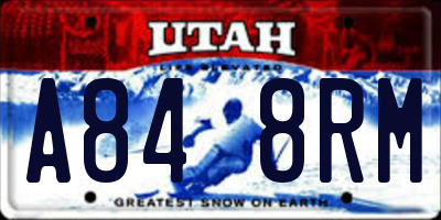 UT license plate A848RM