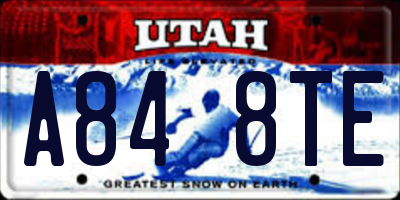 UT license plate A848TE