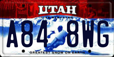 UT license plate A848WG