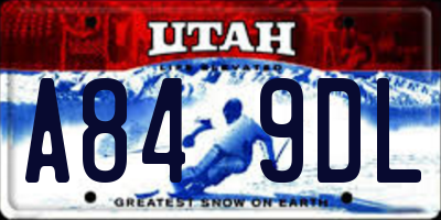 UT license plate A849DL