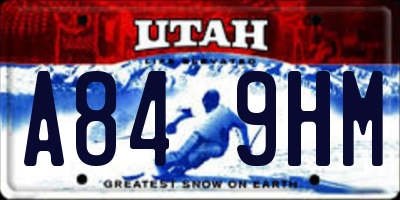 UT license plate A849HM