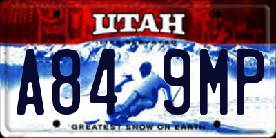 UT license plate A849MP