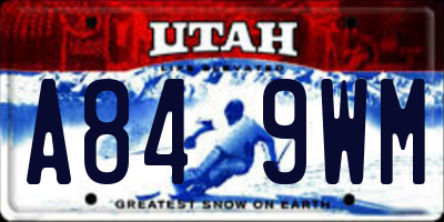 UT license plate A849WM