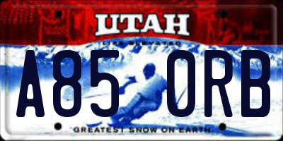 UT license plate A850RB