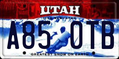 UT license plate A850TB