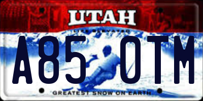 UT license plate A850TM