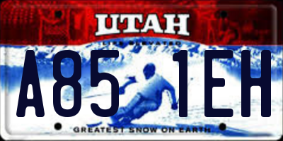 UT license plate A851EH
