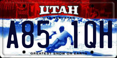 UT license plate A851QH