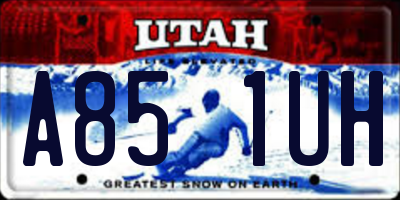 UT license plate A851UH