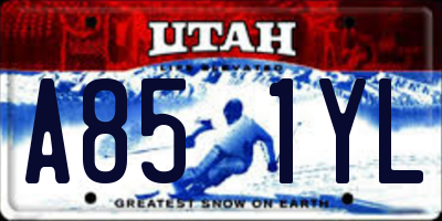 UT license plate A851YL