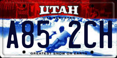UT license plate A852CH