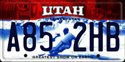 UT license plate A852HB